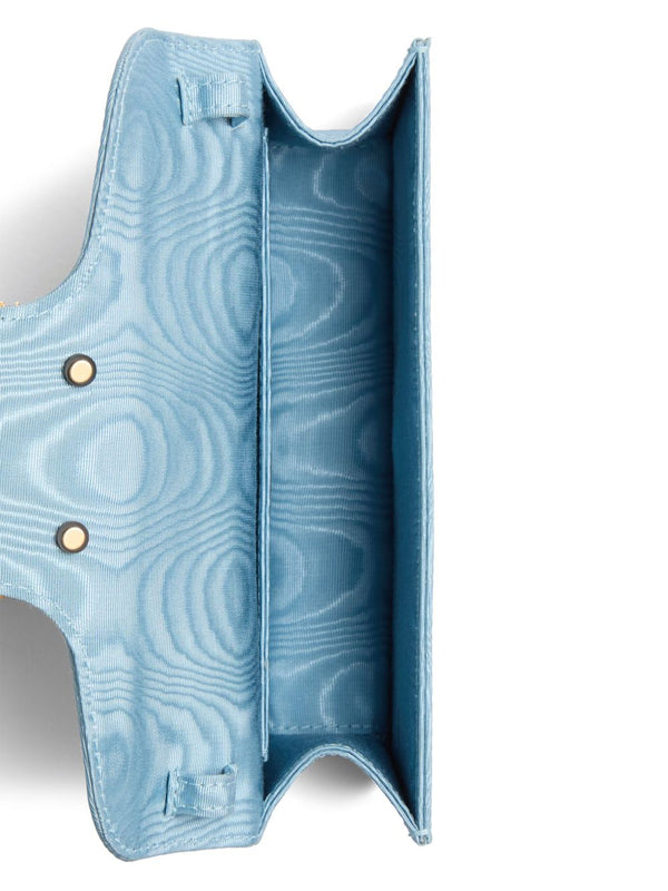 Valentino Garavani Locò Moiré Fabric Clutch with Jewel Logo