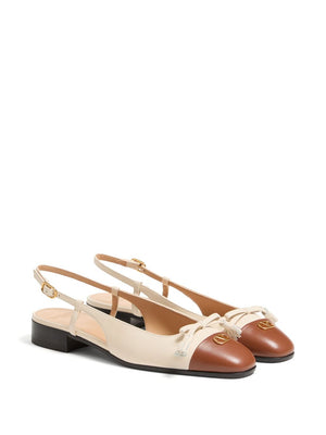 Valentino Garavani Du Roi leather ballet flats