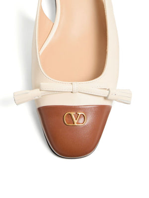 Valentino Garavani Du Roi leather ballet flats