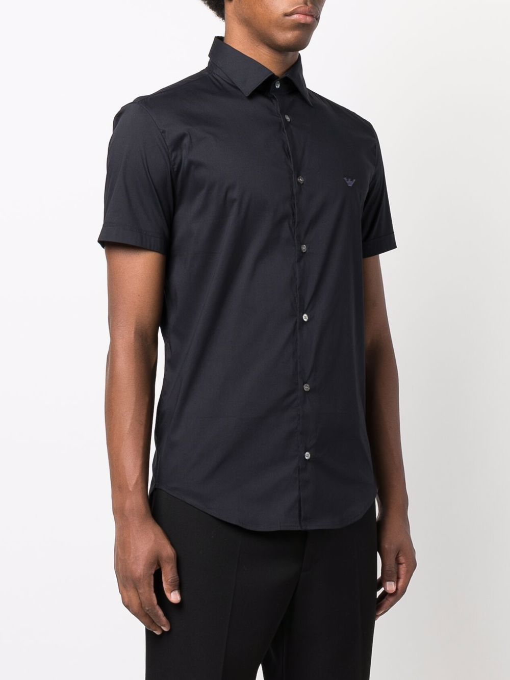 Emporio Armani Logo-embroidered short-sleeved shirt