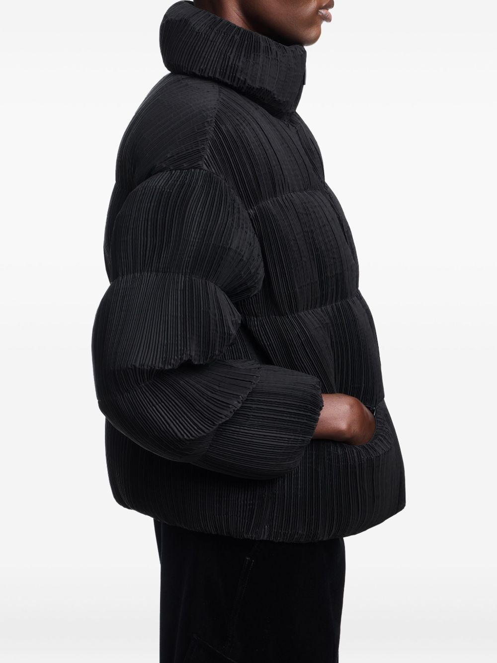 Emporio Armani Jacket in pleated techno fabric