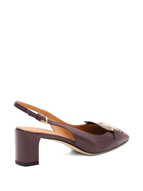Tod's Barretta 40 leather slingback pumps