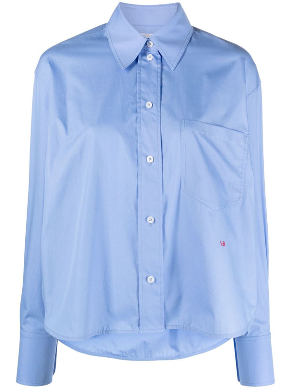 Victoria Beckham Shirts Clear Blue