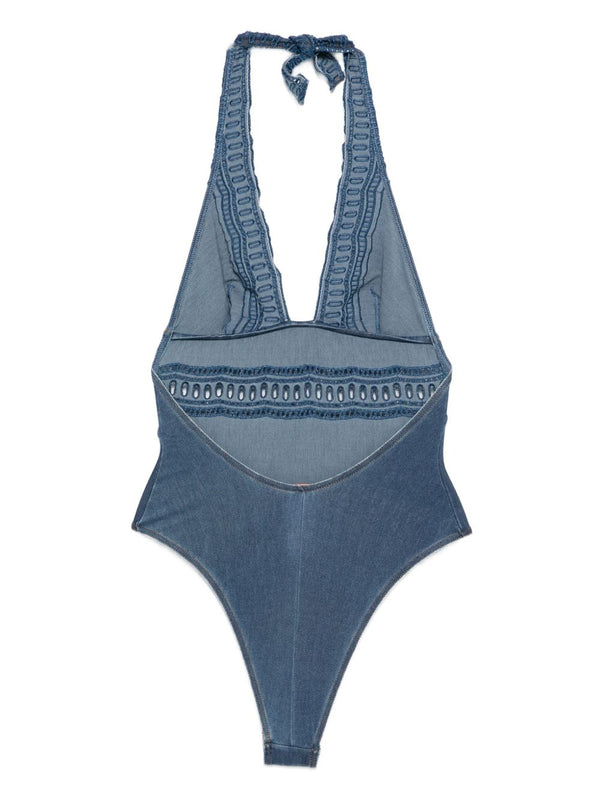 Ermanno Scervino Crochet-lace halter swimsuit