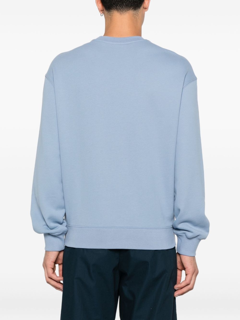 Maison Kitsuné Fox-embroidered cotton sweatshirt