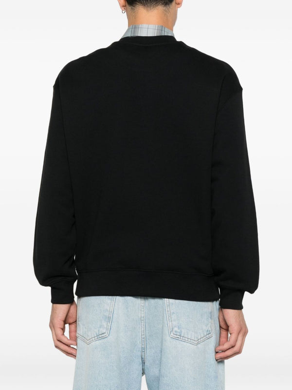 Maison Kitsuné Fox-embroidered cotton sweatshirt
