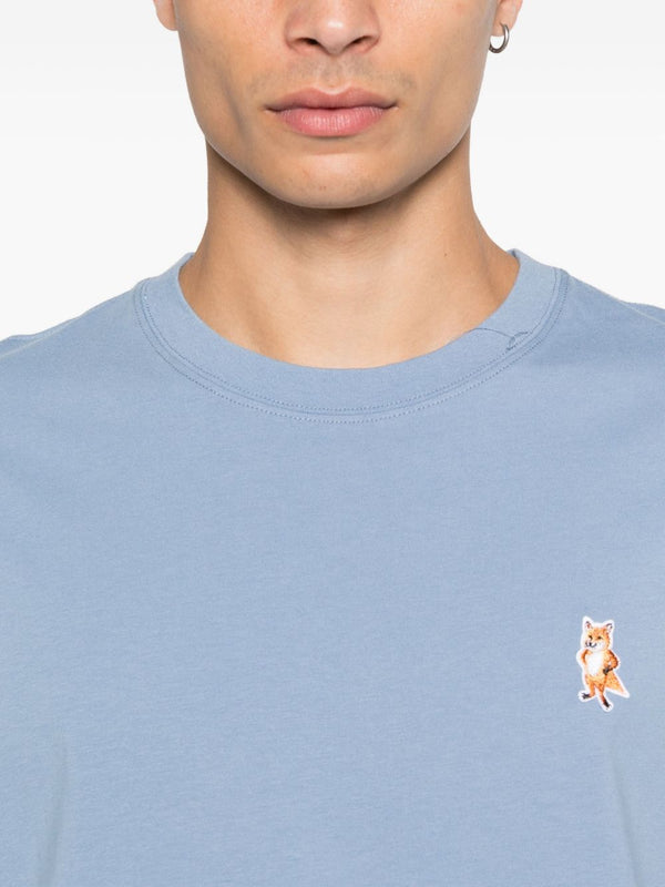 Maison Kitsuné Standing Fox-embroidered cotton T-shirt