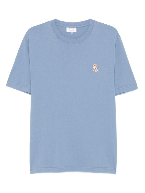Maison Kitsuné Standing Fox-embroidered cotton T-shirt