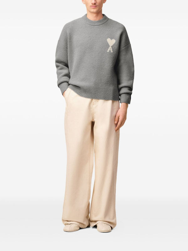 Ami Paris Sweaters Grey