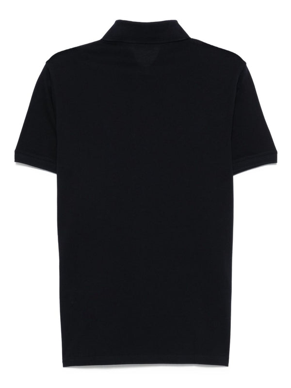 Emporio Armani Pique jersey polo shirt with eagle patch