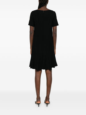 Emporio Armani Pleated dress in techno cady