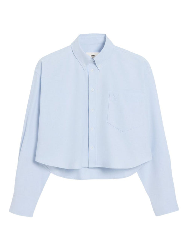 Ami Paris Shirts Clear Blue