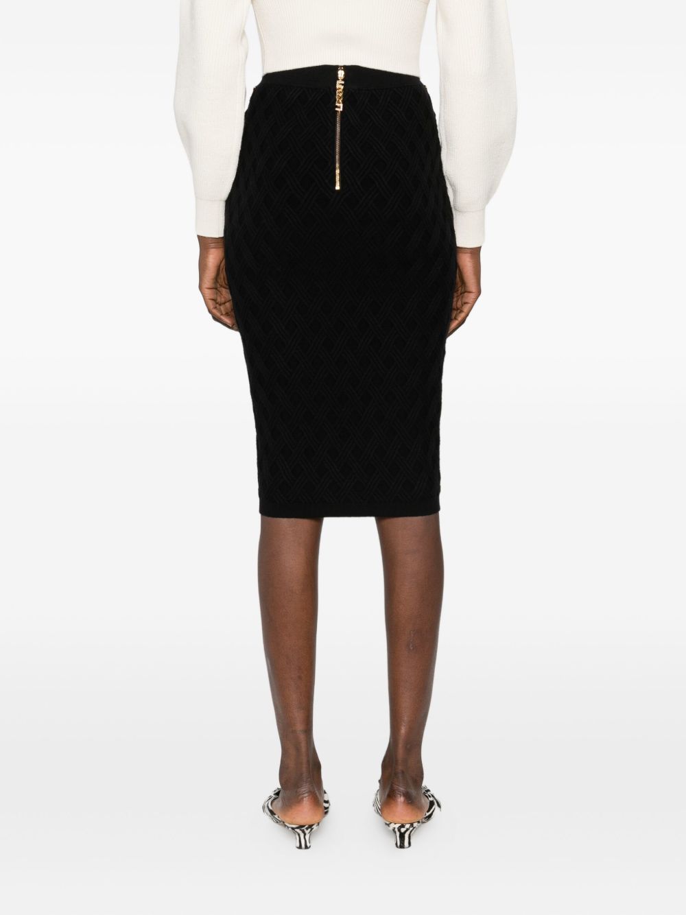 Elisabetta Franchi Knitted midi skirt