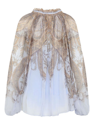 Zimmermann Paisley-print ruffled blouse
