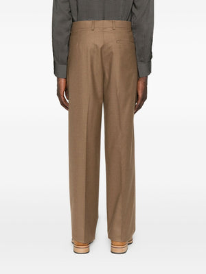 Emporio Armani Pressed-crease front-fastening trousers