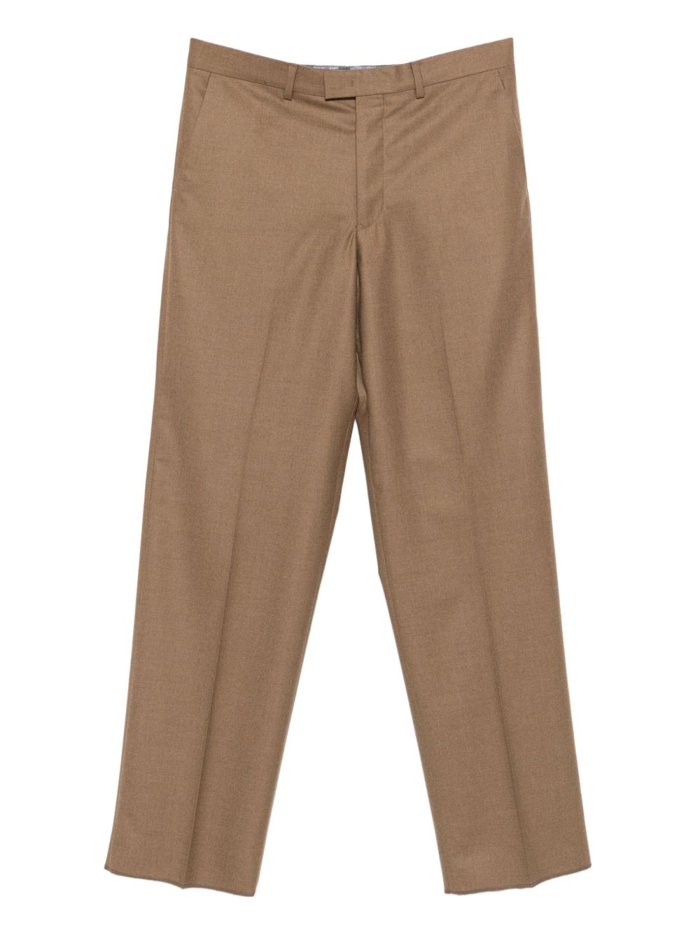 Emporio Armani Pressed-crease front-fastening trousers