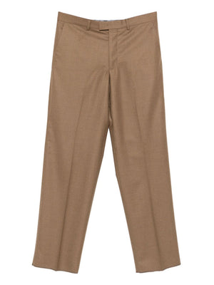 Emporio Armani Pressed-crease front-fastening trousers