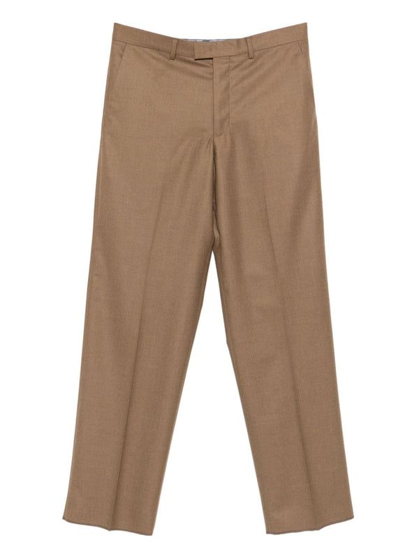 Emporio Armani Pressed-crease front-fastening trousers