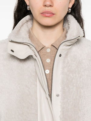 Emporio Armani Patch-pocket shearling jacket