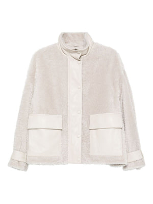 Emporio Armani Patch-pocket shearling jacket