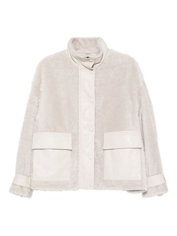Emporio Armani Patch-pocket shearling jacket
