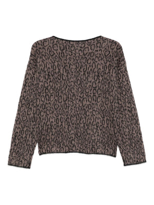 Emporio Armani Leopard-print crew-neck sweater