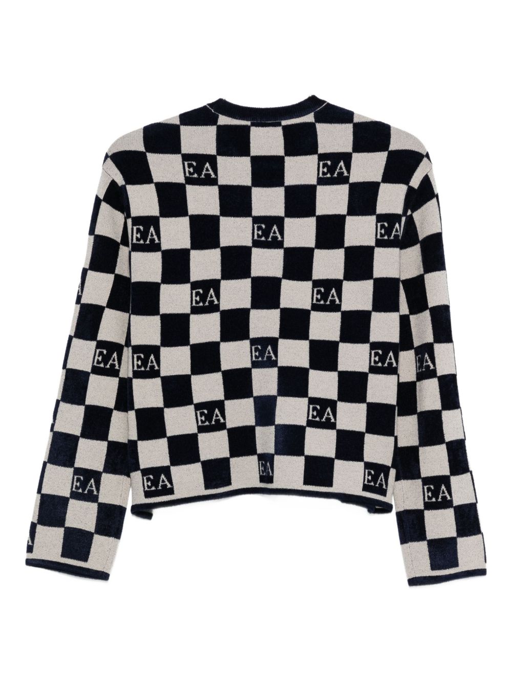 Emporio Armani Jacquard chenille sweater with pattern
