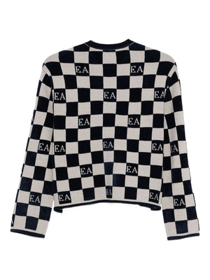 Emporio Armani Jacquard chenille sweater with pattern