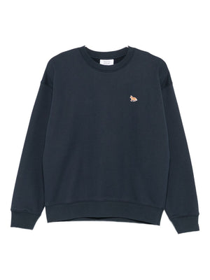 Maison Kitsuné Fox-embroidered cotton sweatshirt