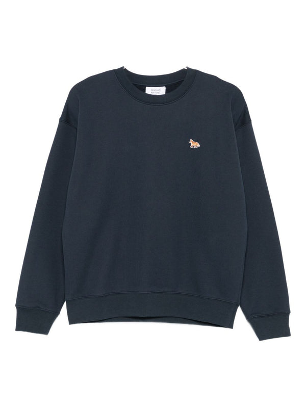 Maison Kitsuné Fox-embroidered cotton sweatshirt