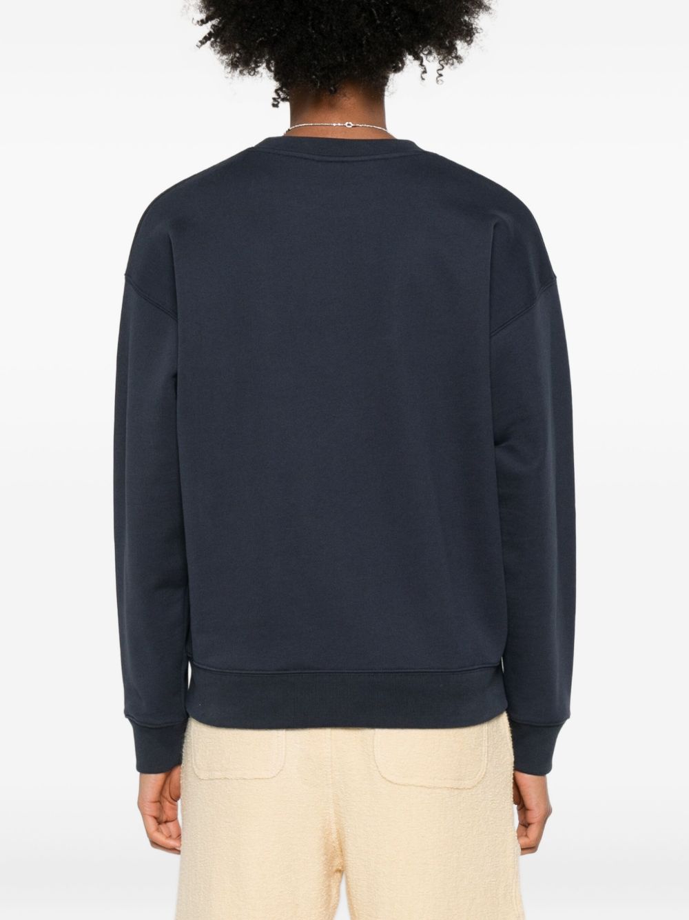 Maison Kitsuné Fox-embroidered cotton sweatshirt