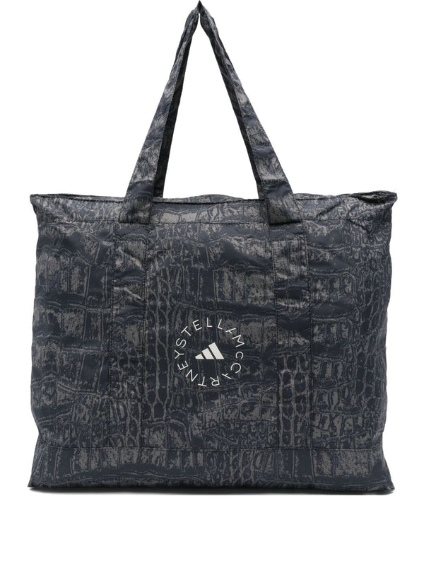Adidas By Stella McCartney Foldable bag with a slightly shiny crocodile print