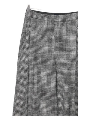 Emporio Armani Pleated check-pattern trousers