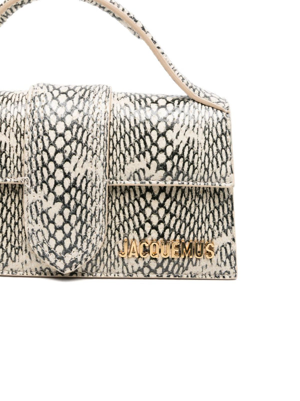 JACQUEMUS Le Bambino snake-print tote bag