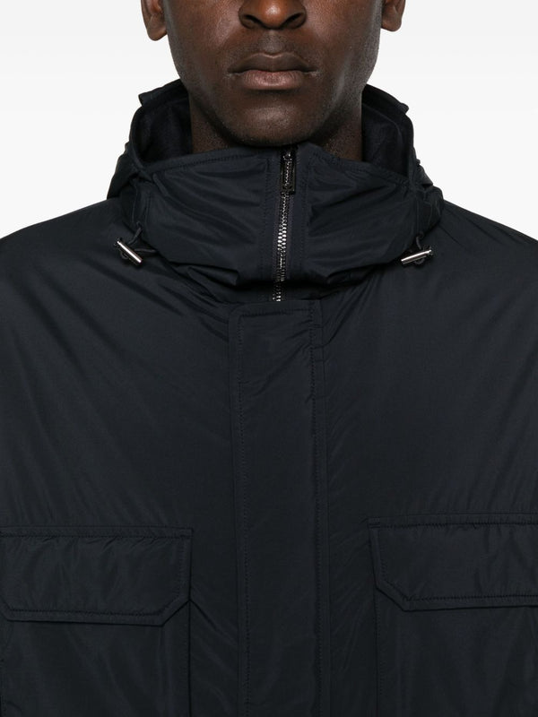 Emporio Armani Hooded multi-pocket coat
