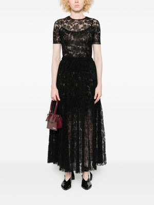 Ermanno Scervino Floral-lace mesh top