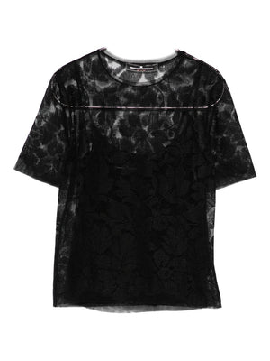 Ermanno Scervino Floral-lace mesh top