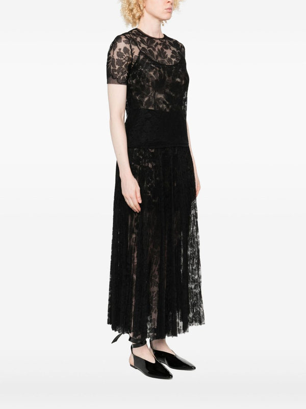 Ermanno Scervino Floral-lace mesh top