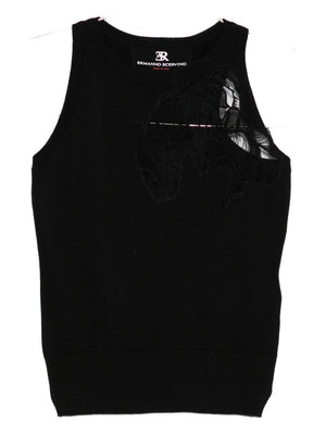 Ermanno Scervino Floral-embroidery sleeveless vest