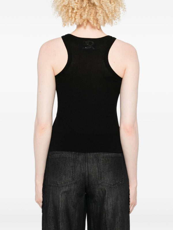 Ermanno Scervino Floral-embroidery sleeveless vest