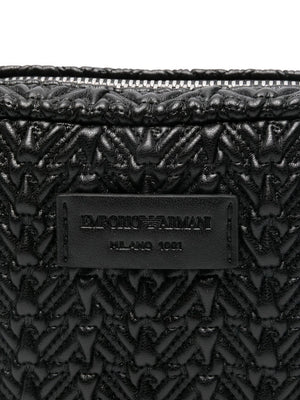 Emporio Armani Embossed camera case with chain shoulder strap