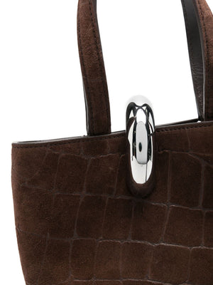JACQUEMUS  Crocodile-Effect Ring-Detail Tote Bag