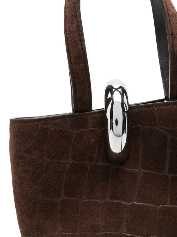 JACQUEMUS  Crocodile-Effect Ring-Detail Tote Bag