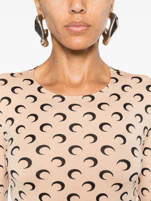 Marine Serre Crescent Moon-print top