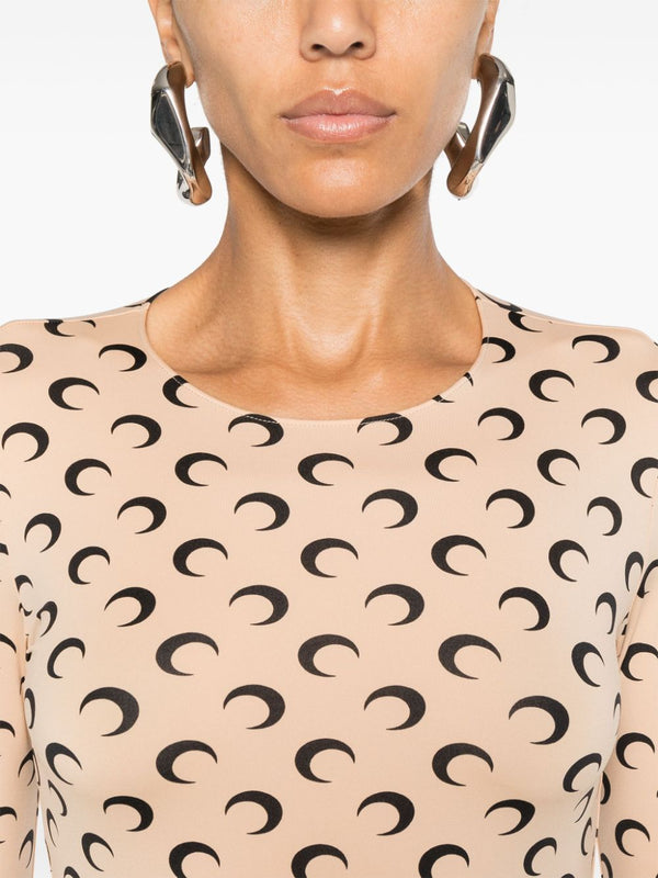 Marine Serre Crescent Moon-print top