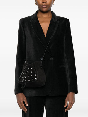 Forte Forte Suede Bucket Bag With Rhinestones “My Pepita”