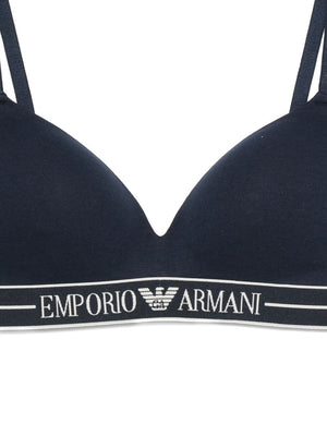 Emporio Armani ASV organic-cotton, padded triangle bra with logo underband