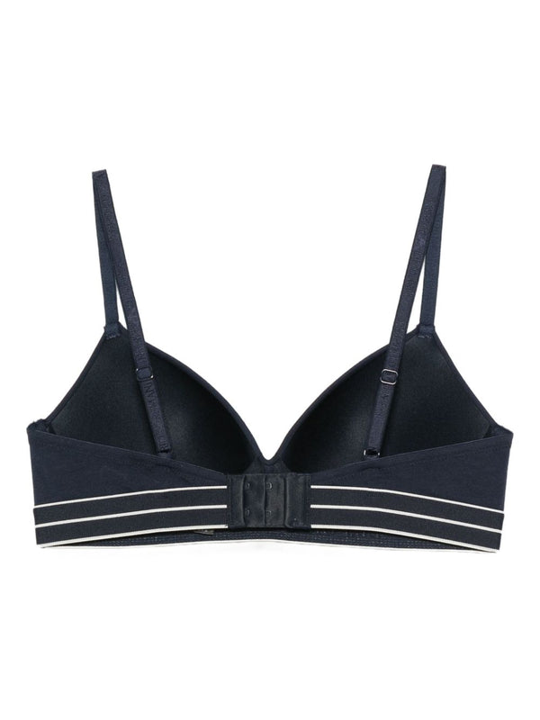 Emporio Armani ASV organic-cotton, padded triangle bra with logo underband