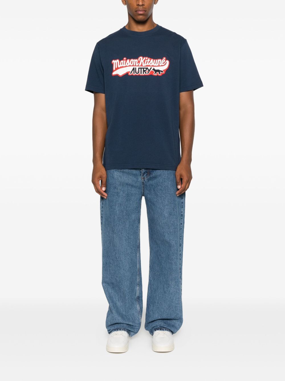 تيشيرتات وبولو زرقاء من AUTRY X MAISON KITSUNE
