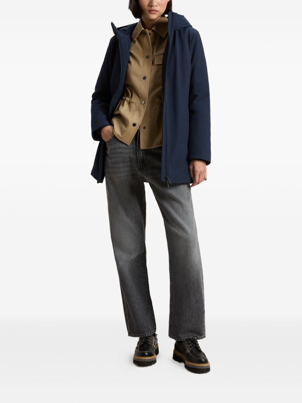 Woolrich ELASTANE|94% POLYESTER 6% ELASTANE Midi parka coat